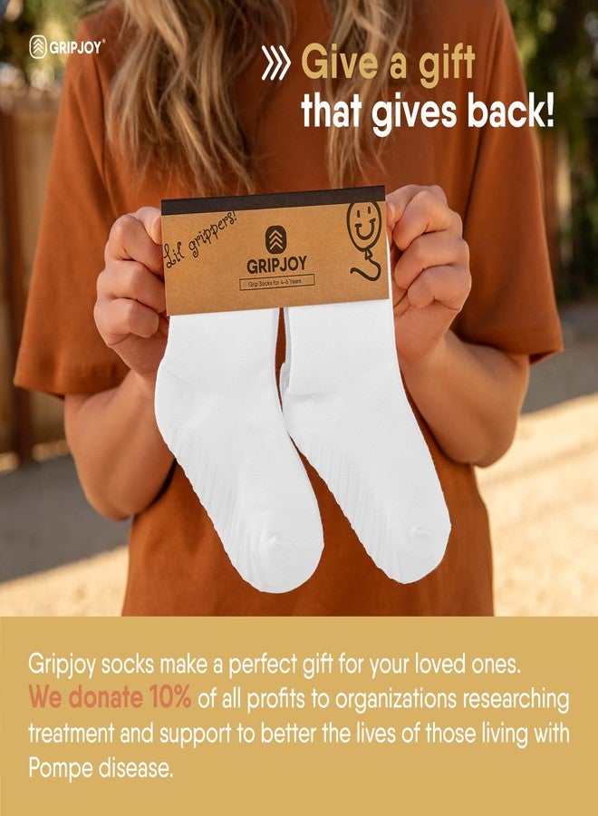Gripjoy Toddler Socks with Grippers, Non-Slip for Kids, Enhanced Stability, Comfortable Cotton - 4 Pairs - Image 5